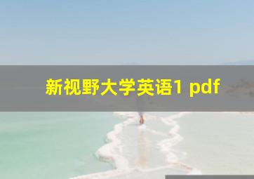 新视野大学英语1 pdf